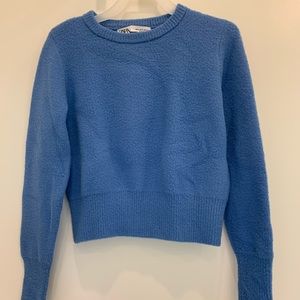 ZARA blue crop sweater size S very good condition